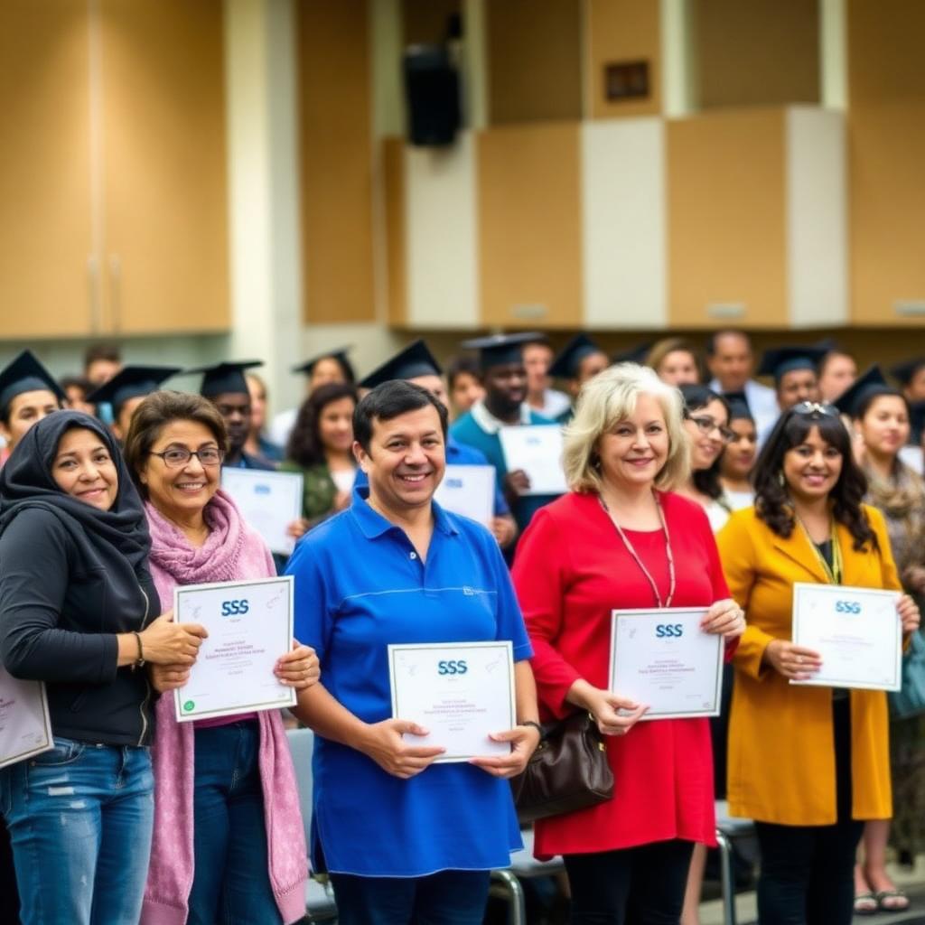 Em Cubatão, famílias de projetos habitacionais recebem certificados de cursos de capacitação profissional